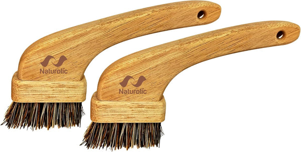 All-Natural Grout Brush Set | Wooden Cleaning Brush for Tile and Floor