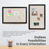 Bulletin Board Cork Board with Linen, 100% Wood Framed 30" x 20", Wall Mounted Fabric Picture Board with 10 Pushpins