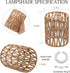 3-Pack Shades,5.9" 4.7" 3-Tier 1.62in Boho Rattan Lamp H x D Woven Small Shade Replacement, Fitter Farmhouse Pendant