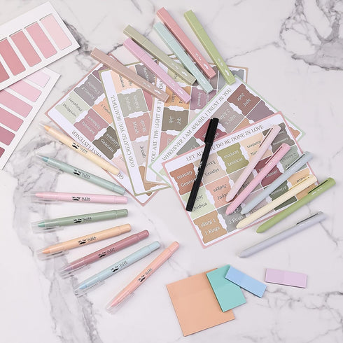 Mr. Pen Bible Journaling Kit: Bible Highlighters, No Bleed Pens, Transparent Sticky Notes, Tabs, Bookmarks, Aesthetic