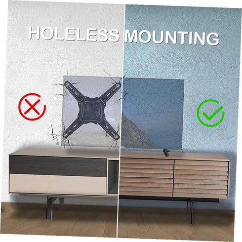Zerodeko 2 Pcs Plastic Tv Mount Stand with Non Slip Base Pad Stable and Reliable Tv Holder Brackets for Screens
