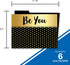 Carson Dellosa 8.5" x 11" Black & Gold Decorative File Folders, Letter Size, Inspirational Quotes for Desk Organization