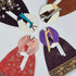 6-Piece Set Korean Hanbok Money Envelopes - Traditional Gift Card Holders with Gold Accents