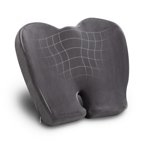 Mind Reader Air-Cloud Memory Foam Seat Cushion, Ergonomic Support for Lower Back,