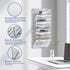 EasyPAG Mesh Wall File Holder, 10 Pockets Vertical Office Hanging File Organizer, Silver Magazine Rack for Documents
