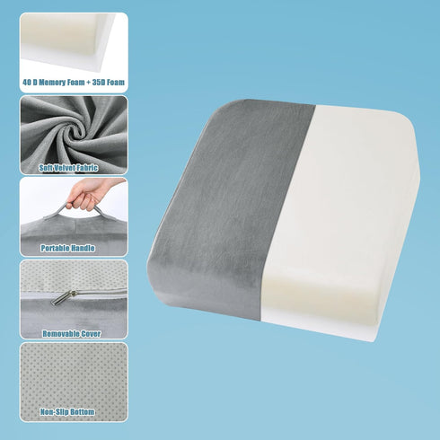 HOMBYS Extra Thick Seat Cushions for Office Chair,Adult Booster Seat for Car,Memory Foam Car Cushion for Height,Chair