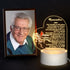 Coume Memorial Gift Night Light Clear Crystal Acrylic Heart Sympathy Gifts Sign LED Light Remembrance Bereavement Decor