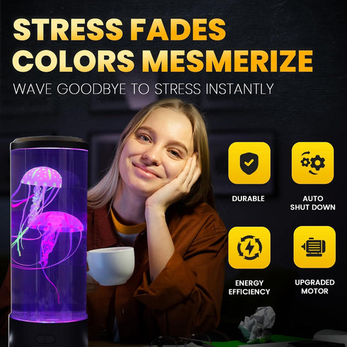 16 4 Brewish Jellyfish Lamp, Color Options, Mode Lifelike Jellyfish Aquarium, Auto Shutdown, Remote Control Electric