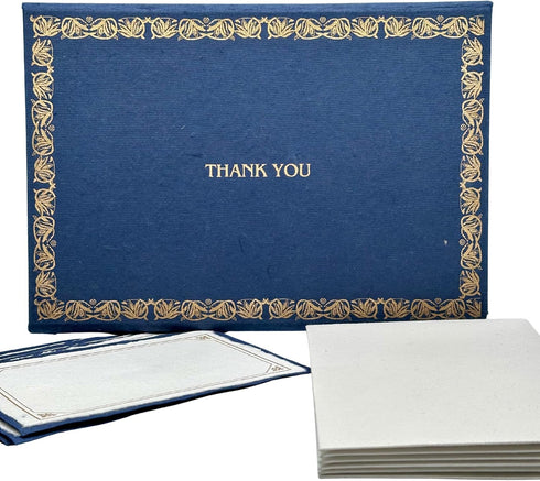Boxed Thank You cards with Envelopes - Handmade Deckled Edge Cotton Rag