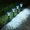 Solar Pathway Lights, 4 Pack Blue LED Mushroom Solar Powered Outdoor Lights for Garden and Landscape