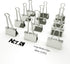 Silver Binder Clips, Large (Jumbo) 2 Inch (50 mm), Assorted Size Metal Fold Back Clips, 12 Count