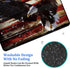 Gaming Mouse Pad with American Flag Art, Bald Eagle Design, Non-Slip Rubber Base, Coaster Set for Office or Gaming