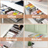 Under Desk Storage Organizer, 2 Pack Slide Out Large & Medium Drawers, Attachable Pencil Tray for Desktop