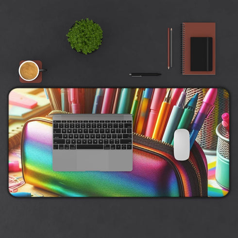 GENERIC Vibrant Colors Color-Changing Desk Mat - Premium Quality Rubber Base