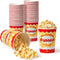 Fit Meal Prep 25 Pack Classic Paper Popcorn Buckets - 32 Oz Disposable Grease Resistant Bowls for Movie Night