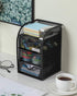 EasyPAG Mesh Desk Supplies Organizer with 3 Drawer, Office Desktop Organizers and Accessories Stationery Caddy, Black