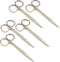 Iris Micro Dissecting Lab Sharp Scissors, 4.5" (11.43cm) Fine Point Straight, Stainless Steel (Pack of 5) by HTI