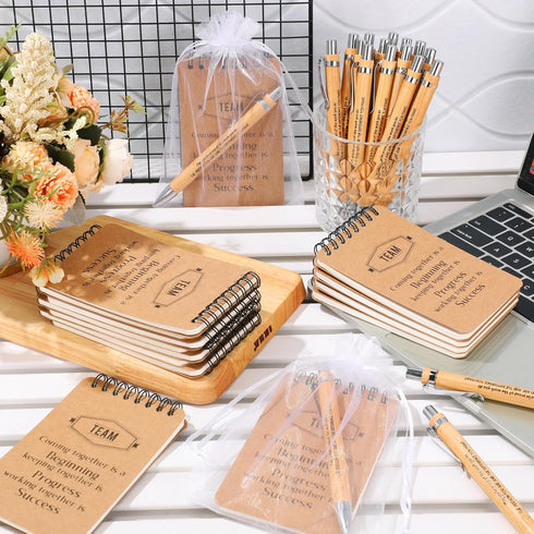Fulmoon 108 Pcs Employee Appreciation Gifts Set, Team Gifts with 36 Notepad, 36 Retractable Pen, 36 Organza Bags