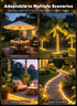 39FT 100LED IP65 8 Brightown Solar Rope Lights, Outdoor Solar String Lights, Waterproof Solar Powered Fairy Lights