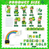 Pasimy St. Patrick's Day Bulletin Board Decoration, Lucky Shamrock Cutout Border for Classroom Decor