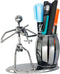Metal Pencil Holder, Office Supply Pen Organizer Desktop Decoration Stand Container (Violin)