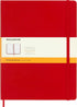 Moleskine Classic Notebook, Hard Cover, XL (7.5" x 9.5"), Ruled/Lined, Scarlet Red, 192 Pages