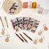 Dispowreath Set Gift(40 Sets) Employee Appreciation Gift Bulk with Bamboo Ballpoint Pen Inspirational Wooden Keychain