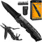 RoverTac Pocket Knife Tactical Folding Multi Tool Survival Camping Knife with Pliers, Can Opener, 9-Pack