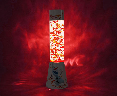Frozen 2 12 Inches Ukonic Disney Olaf Snowman Glitter Motion Lamp | LED Light, Bedside Table Lamp for Desk | Home Decor