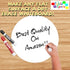 Table Spots Dry Erase Dots - 10 Pack Large 12" Circles for Classroom Tables, Premium Vinyl, No Staining, White