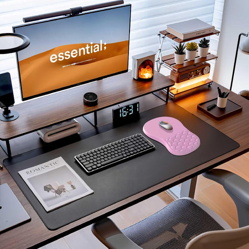 HunDun Ergonomic Mouse Pad Wrist Support, Wrist Rest Mousepad for Carpal Tunnel Pain Relief with Integrated Memory Foam