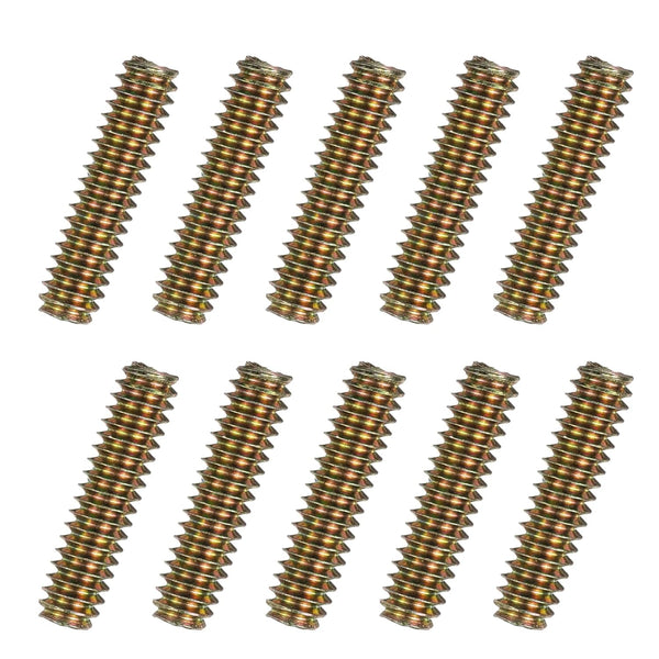 uxcell 12pcs Fully Threaded Rods 1/4x1" Carbon Steel All Thread Studs for Furniture Garden Railing Assembly