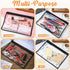Outus 8 Pcs Clear Zipper Pouches, PVC Makeup Pouch Envelopes for Document File Organization, Office Supplies
