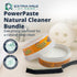 Power Paste Natural All Purpose Cleaner Bundle - Grout Cleaner for Tile Floors with Sponge & Crevice Brush - Deep