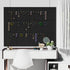 MaxGear Large Cork Board for Wall 47" x 35" Black Bulletin Board with 12 Pack Felt Wall Tiles