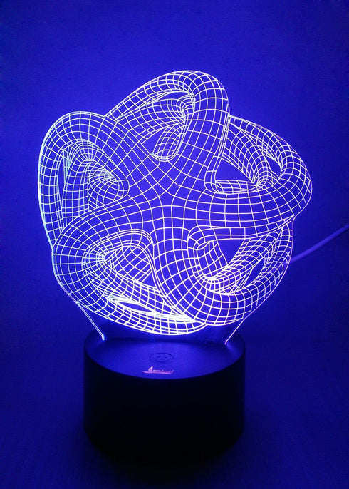 Alien Creatures 3D Night Light, LED Illusion Lamp with 7 Color Changing Lights, Home Decor and Best Gift