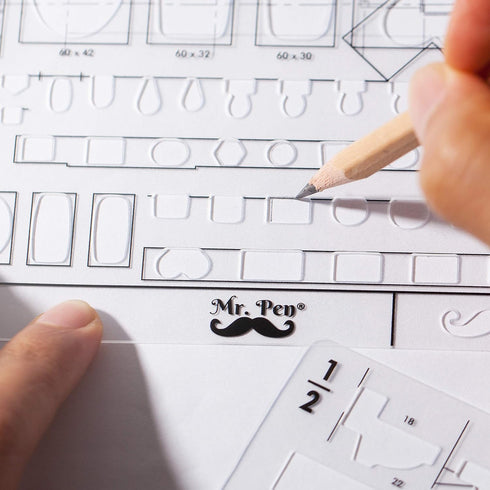 Mr. Pen Plumbing Template, Architectural Bathroom Template, Drafting Tools and Stencils