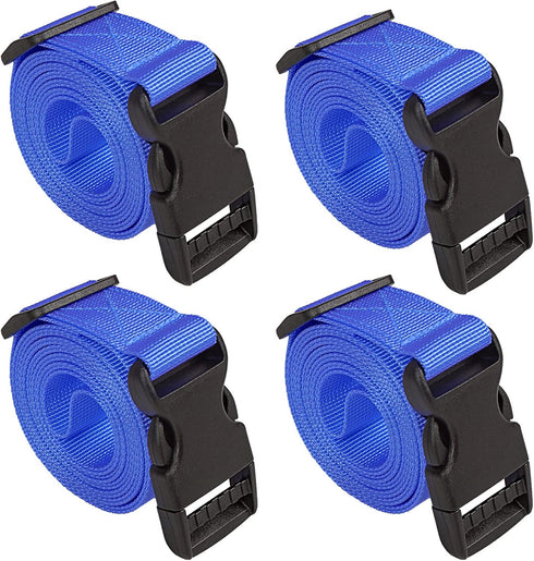 Premium Utility Straps with Quick Release Buckle Adjustable Short Nylon Tie Down Straps for Camping Gear, Sleeping Bags