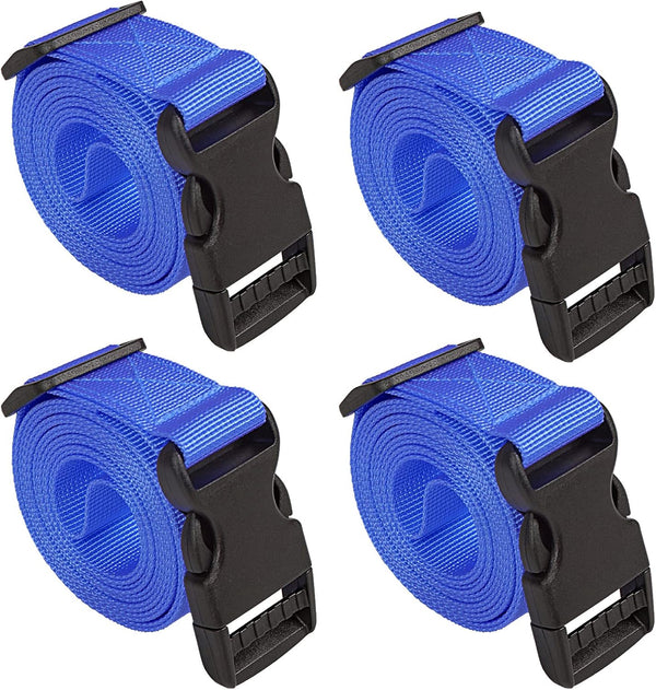 Premium Utility Straps with Quick Release Buckle Adjustable Short Nylon Tie Down Straps for Camping Gear, Sleeping Bags