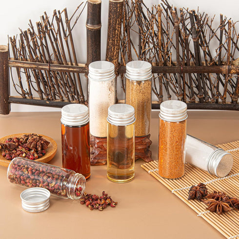40ml Glass vials 30pcs,With aluminum screw cap30pcs Clear Glass Bottles