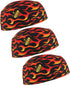 Ergodyne 3-pk Cap for Unisex Adults, Flames Design, One Size US