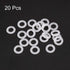 uxcell Silicone O-Rings, 7mm OD 4mm ID 1.5mm Width VMQ Seal Gasket for Compressor Valves Pipe Repair, White, Pack of 20