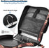 Fisyme 3 Bacon Pattern Zipper Binder Ring with Zipper and Shoulder Strap Large Capacity Multi-Pocket Binder Organizer
