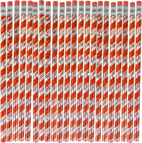 Rhode Island Novelty 7.5" CANDY CANE PRISM PENCIL