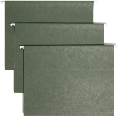 Smead TUFF Hanging File Folder, Letter Size, Standard Green, 20 per Box with Easy Slide Tab
