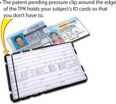 TPK Tactical Pocket Klipboard - Pocket Clipboard for First Responders, Fits 3" x 5" Index Cards