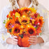 APOTODITO Thanksgiving Cards, Pop Up Fall Sunflower Bouquet with Music and Light,