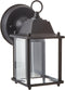 TRANS GLOBE Lighting 40455 BK Outdoor Patrician 8" Wall Lantern, Black
