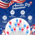 RECESKY 4th 30 11.5Ft 8 Red White Blue of July Decoration Light - LED Patriotic Battery String Lights with Modes