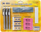 June Gold 15 Piece Art Eraser Set, 3 White Vinyl, 3 Pink Rubber, 3 Kneaded, 3 Retractable, & 3 Refills
